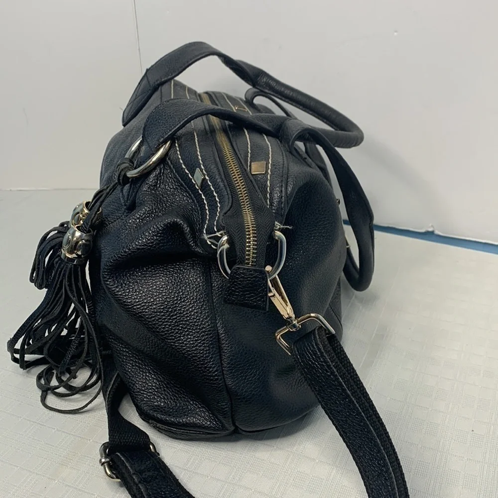 Cuore & Pelle Amelia Satchel in Black leather